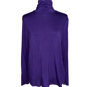 Chico's Rich Purple Long Sleeve Top